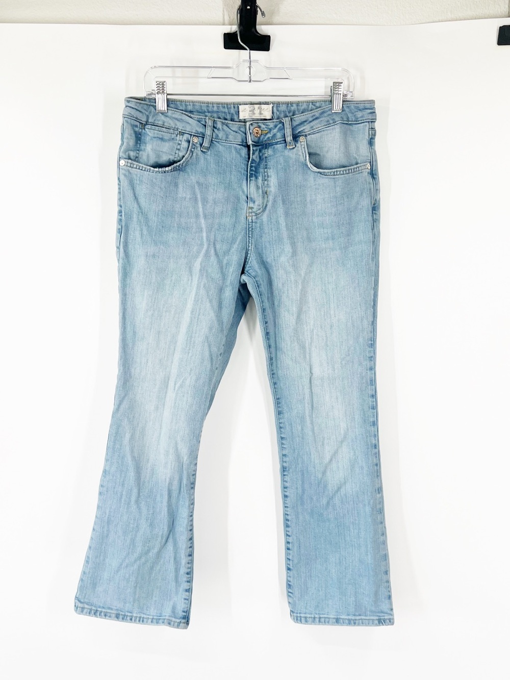 We the Free People Bootcut Mid-Rise Jeans Light Wash